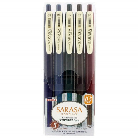 Sarasa Clip 0.5mm Vintage Colors Set #1 - Odd Nodd Art Supply