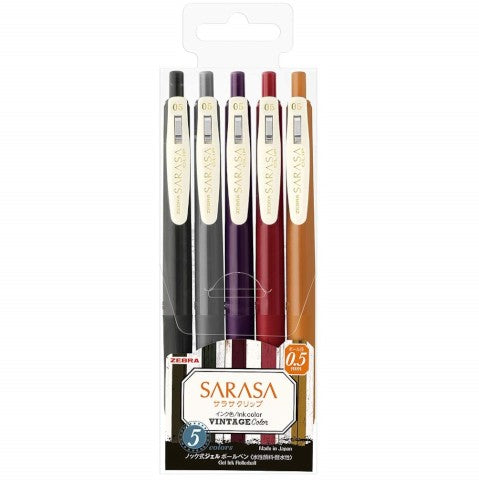 Sarasa Clip 0.5mm Vintage Colors Set #2 - Odd Nodd Art Supply
