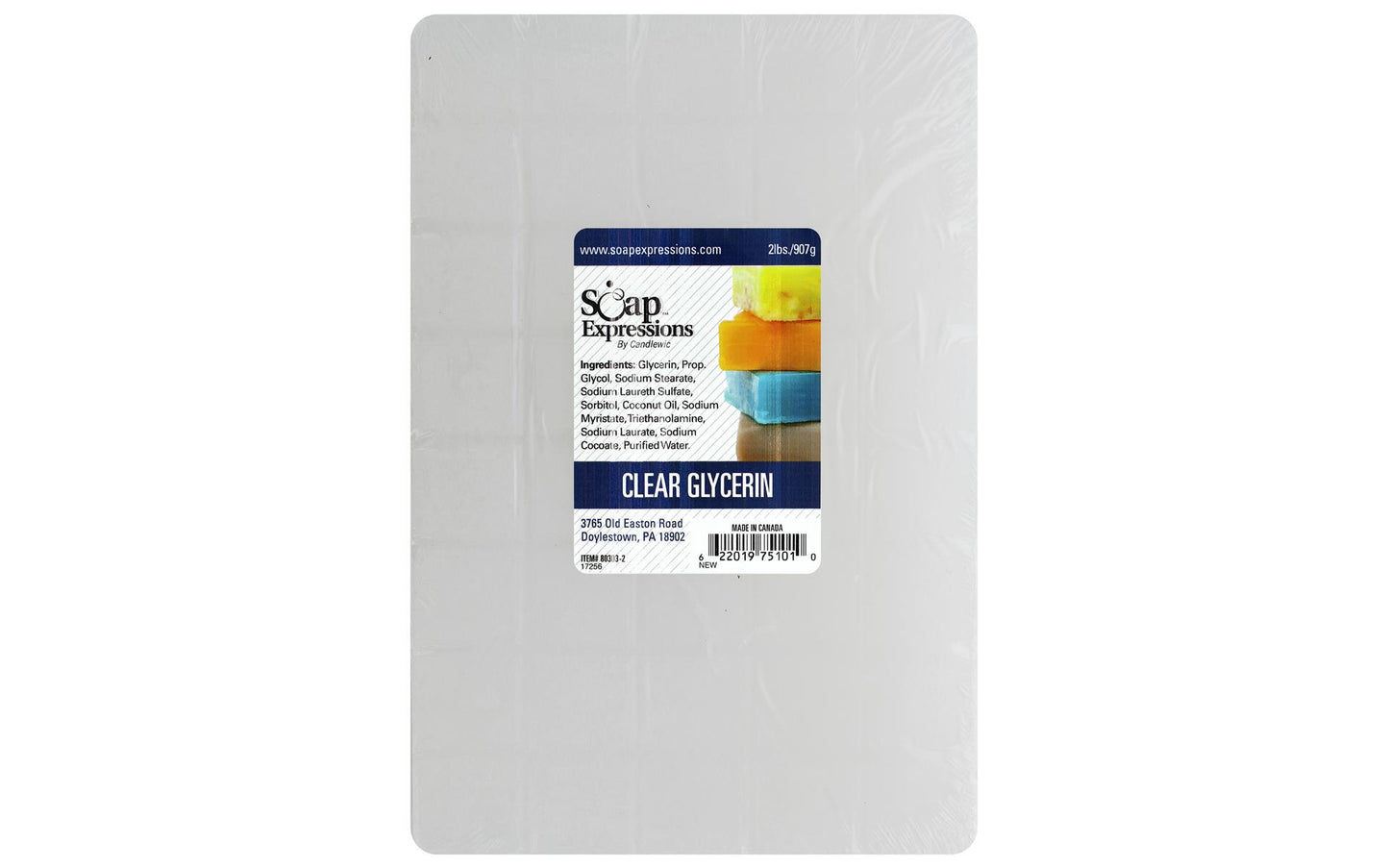 Glycerin Clear Block 2lbs - Odd Nodd Art Supply