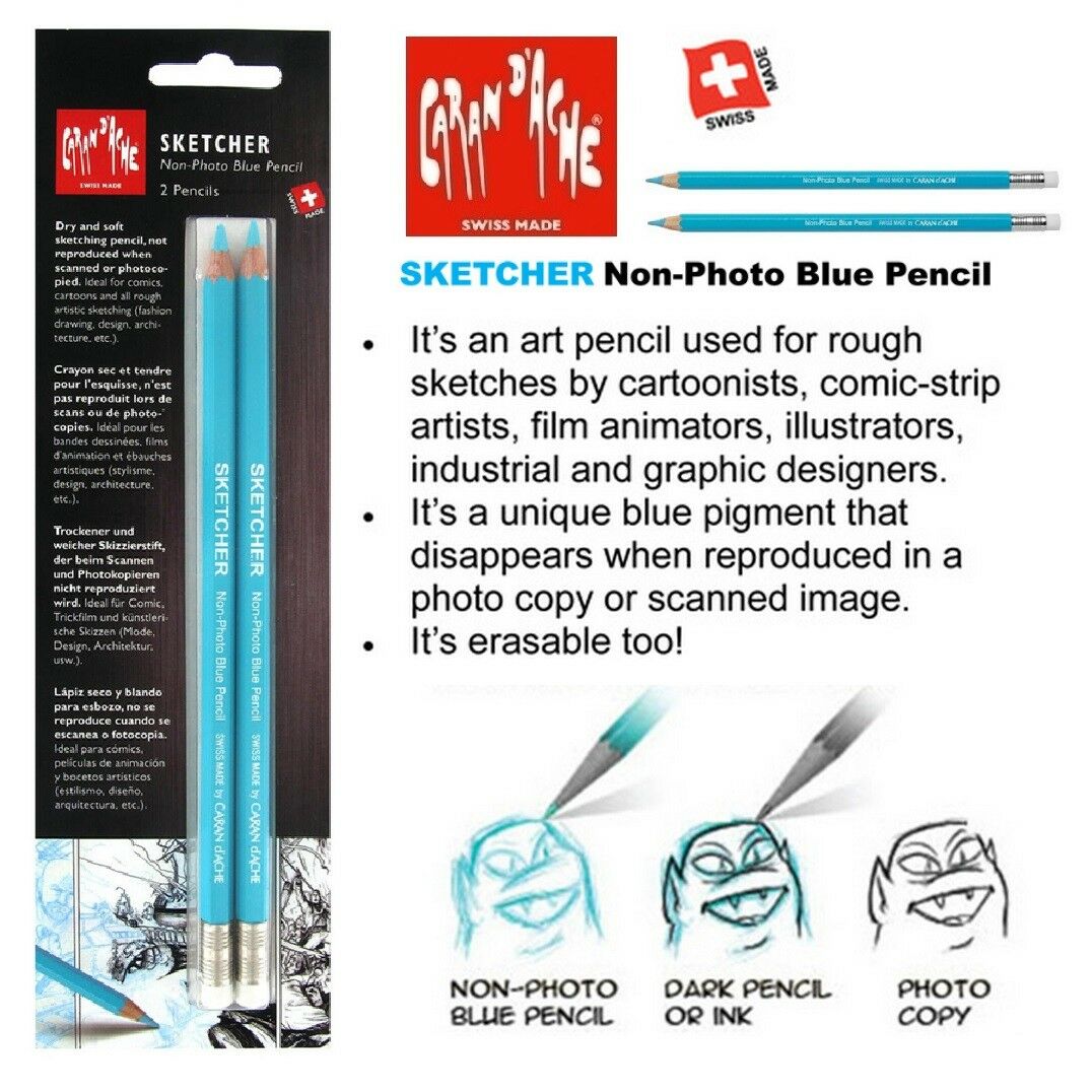 Caran d'Ache Sketcher Non-Photo Blue Pencil - Odd Nodd Art Supply