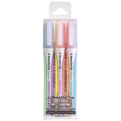 Beetle Tip Highlighter Marker Sets Soft Colors Dual Tip - Odd Nodd Art Supply