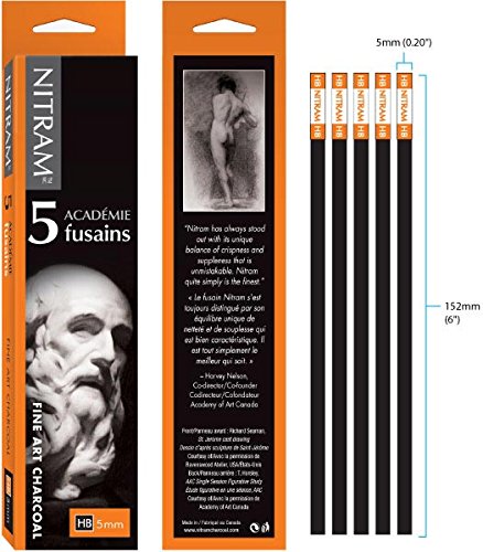 Academie Fusains Charcoal Sticks HB - Odd Nodd Art Supply