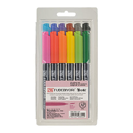 Kuretake Zig Fudebiyori brush pen set - Odd Nodd Art Supply
