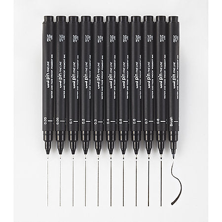 Uni Pin Fine Liner Pen - 0.7 mm, Black 