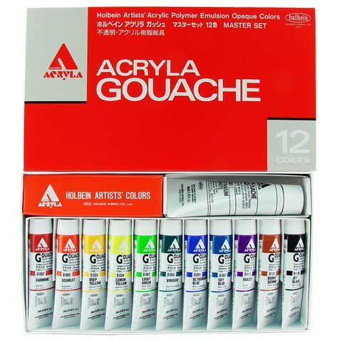 Holbein Acryla Gouache Sets 12 Masters Set - Odd Nodd Art Supply