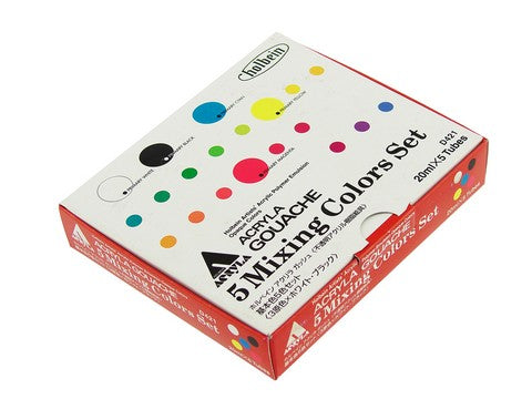 Holbein Acryla Gouache Sets 5 Mixing Colors Set - Odd Nodd Art Supply