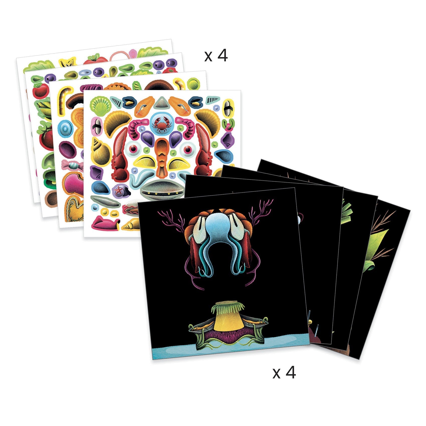 Arcimboldo Stickers Djeco's Inspired By Art Kits - Odd Nodd Art Supply