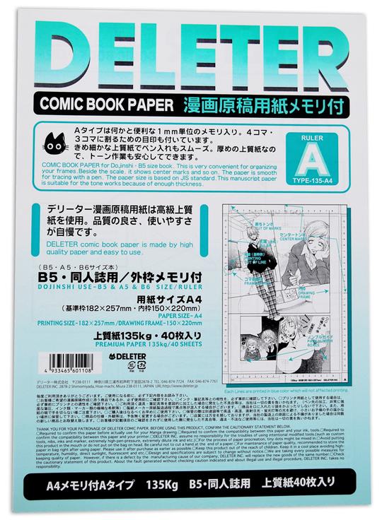  Deleter Comic Paper - B4 - Plain - 135 kg - 40 Sheets