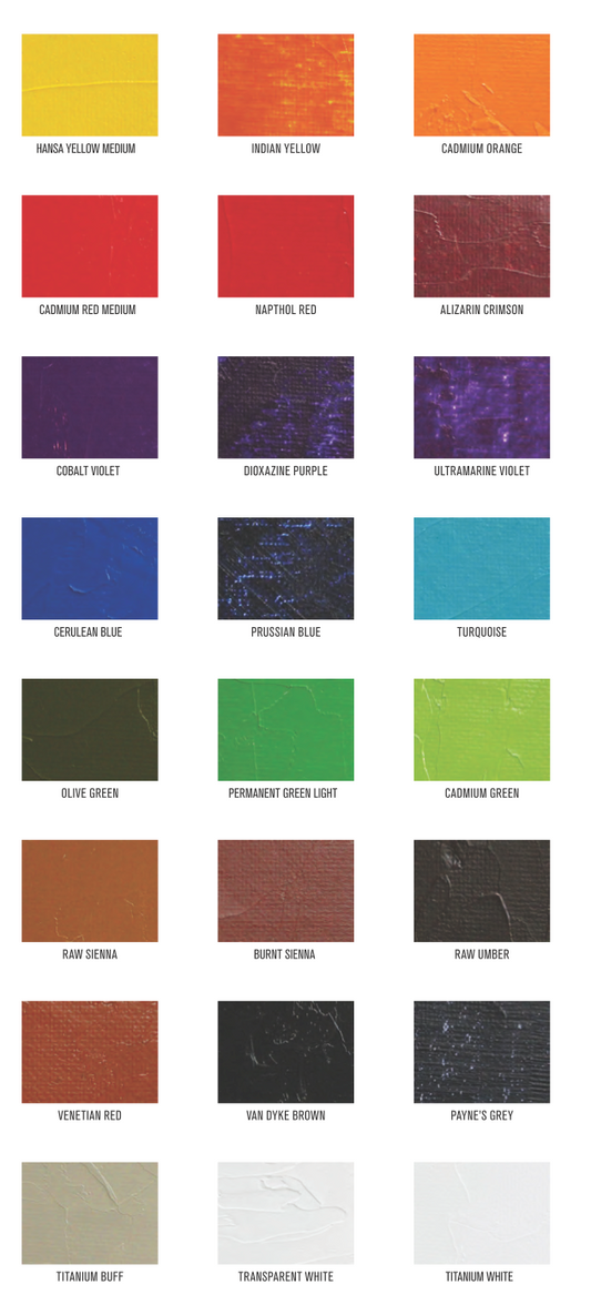 Gamblin 1980 Color Chart - Odd Nodd Art Supply