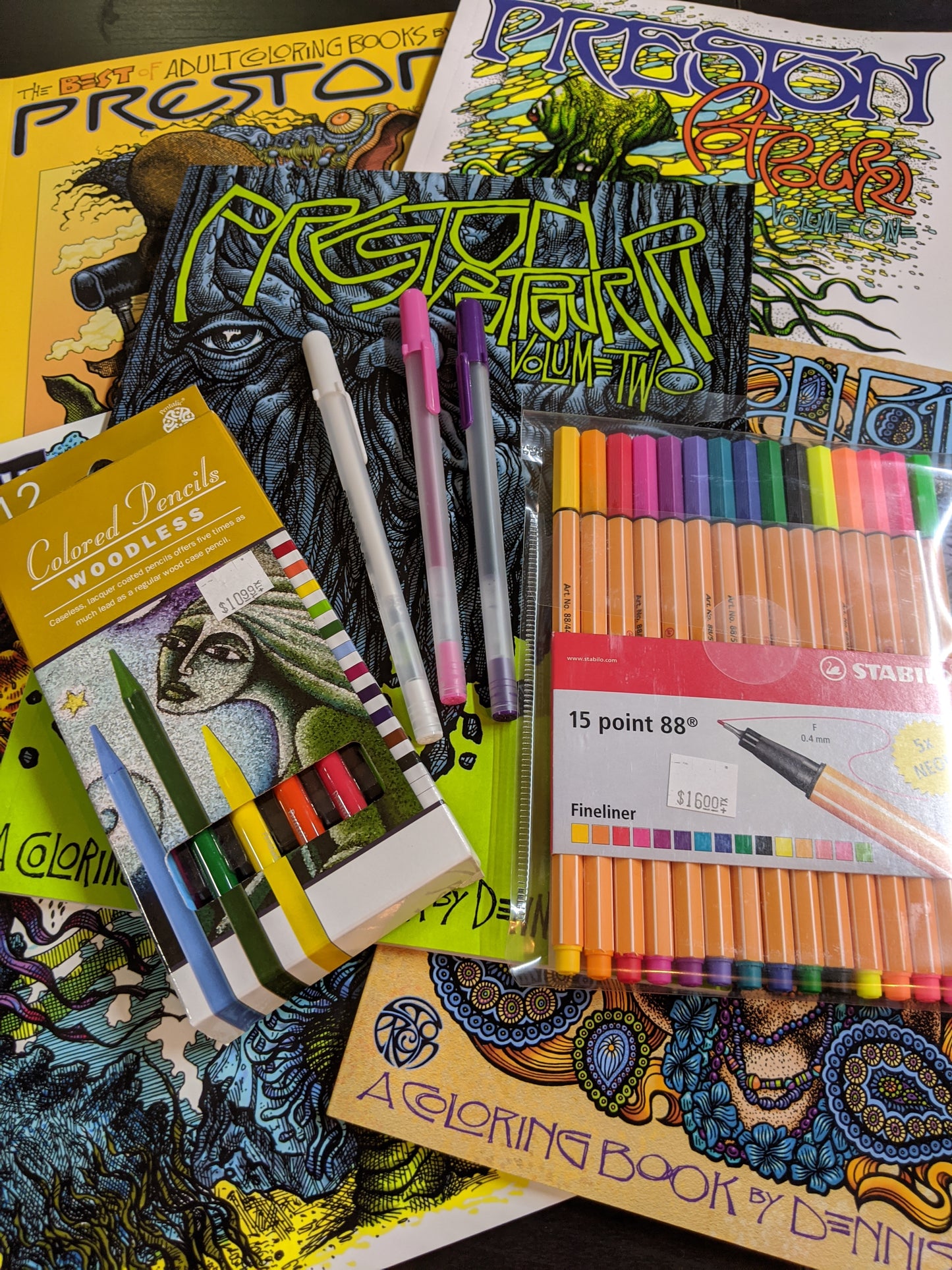 Dennis Preston Adult Coloring Kit Quarantine Odd Nodd