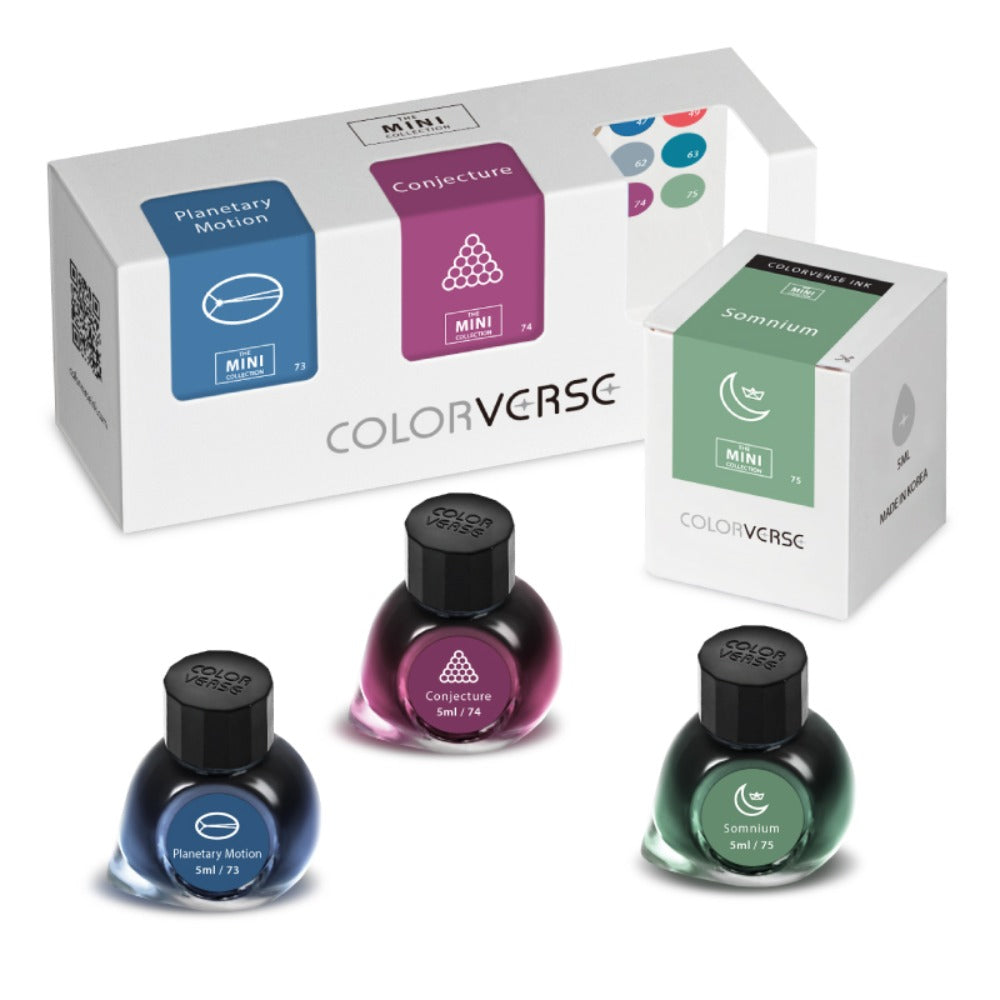 Colorverse Fountain Pen Inks #73/74/75 Johannes Kepler (5ml x 3) Mini (Planetary Motion / Conjecture / Somnium) - Odd Nodd Art Supply
