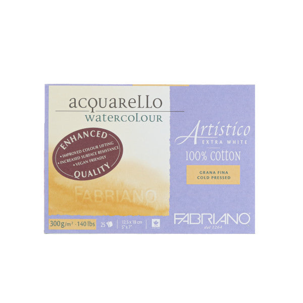 5x7 Cold Press Fabriano Artistico Extra-White Watercolor Blocks - Odd Nodd Art Supply