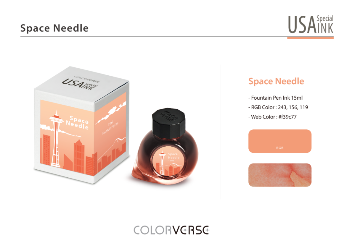 Colorverse USA Special Fountain Pen Ink - Odd Nodd Art Supply Space Needle