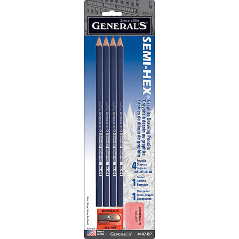 Semi-Hex Graphite Drawing Pencil Kit - Odd Nodd Art Supply