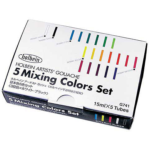 5 color Holbein Designers Gouache Sets - Odd Nodd Art Supply