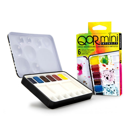Intensity QoR Mini Watercolor 6-Color Half Pan Sets