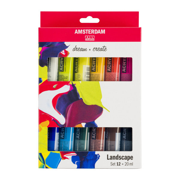 Amsterdam Standard Series Acrylic Paint Sets Lanscape 12 Color - Odd Nodd Art Supply