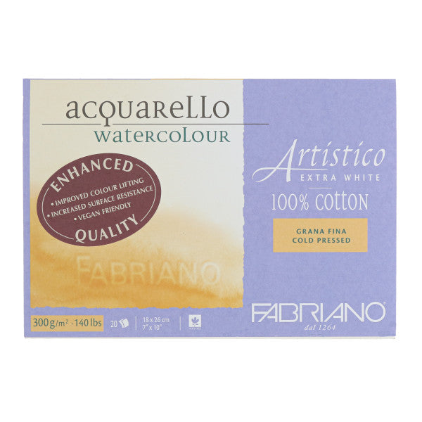 7x10 Cold Press Fabriano Artistico Extra-White Watercolor Blocks - Odd Nodd Art Supply