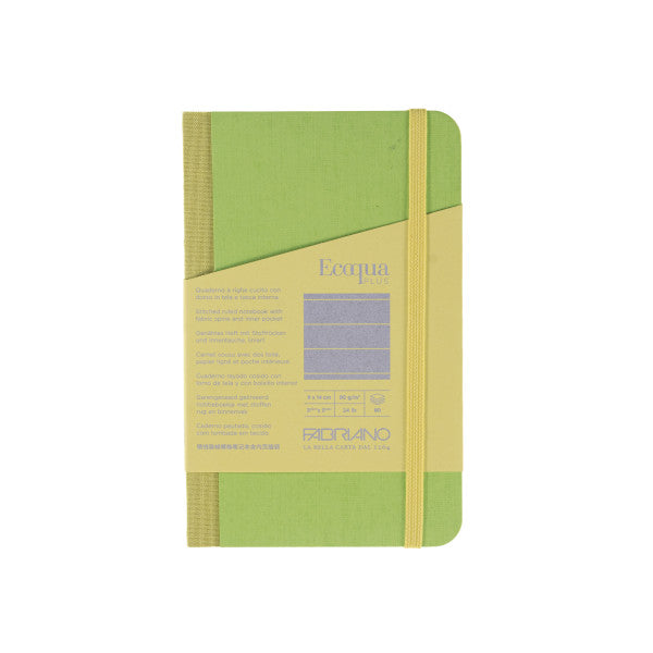 Lime Ecoqua Plus Fabric-Bound Notebooks - Odd Nodd Art Supply