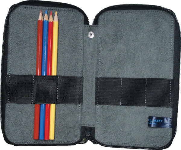 Steel Blue 24 Pencil Case Canvas - Odd Nodd Art Supply