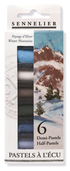 Sennelier Half Stick Soft Pastel Sets 6 Winter Mountain stick set - Odd Nodd Art Supply