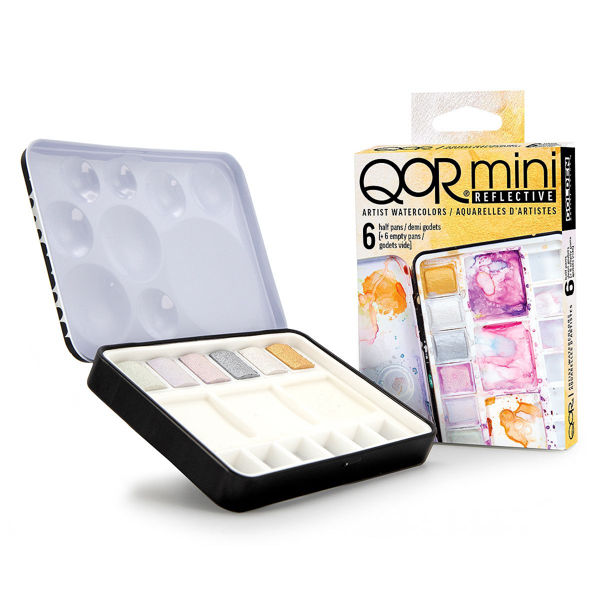 QoR Mini Watercolor 6-Color Half Pan Sets Reflective