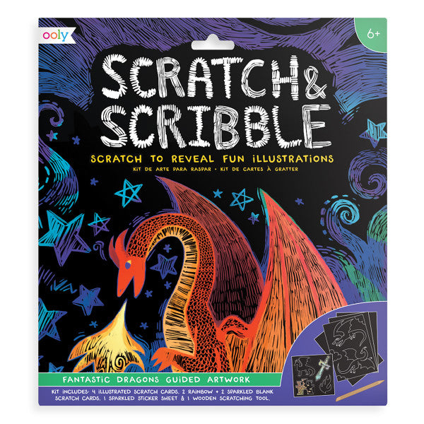 Scratch & Scribble Art Kits Fantastic Dragons - Odd Nodd Art Supply