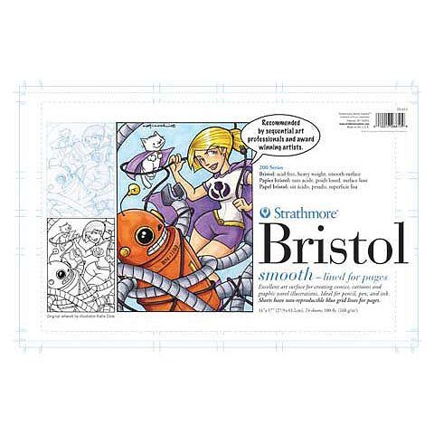  Strathmore 300 Series Bristol Paper Pad, Smooth, Tape