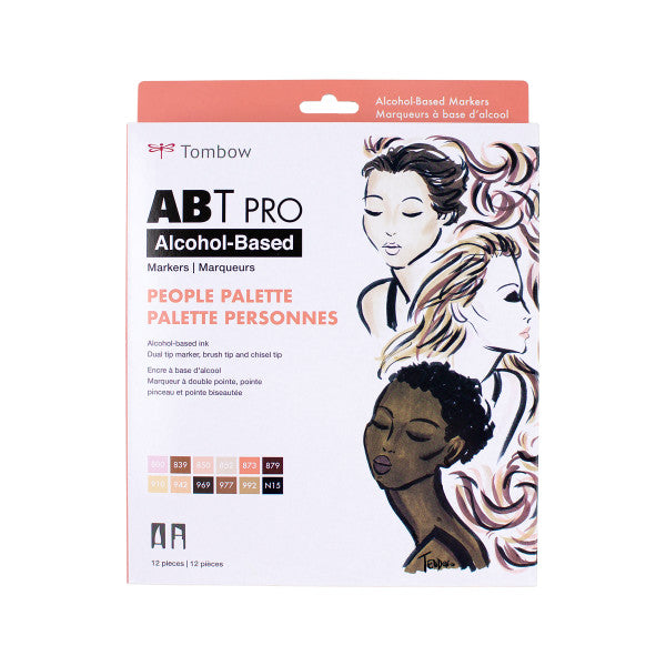 ABT PRO Alcohol Based Brush Marker Sets Tombow People - Odd Nodd Art Supply