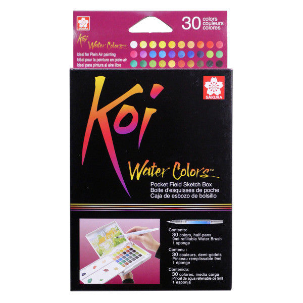 Koi Watercolors Pocket Field Sketch Box Sets