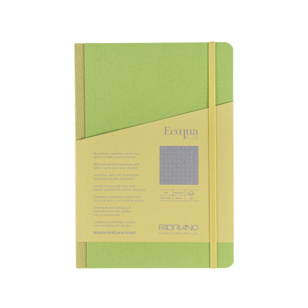 Lime Ecoqua Plus Fabric-Bound Notebooks - Odd Nodd Art Supply