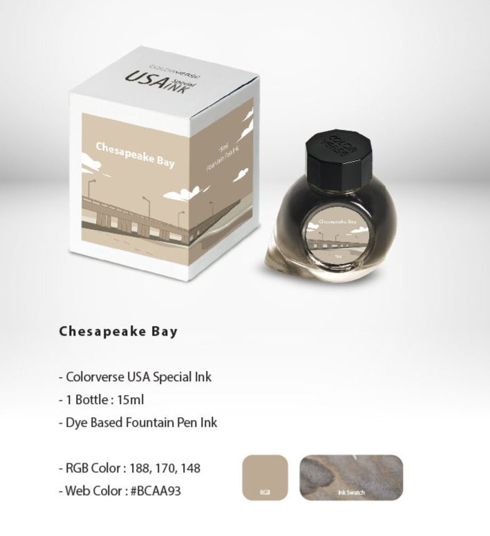 Colorverse USA Special Fountain Pen Ink - Odd Nodd Art Supply Chesapeake Bay