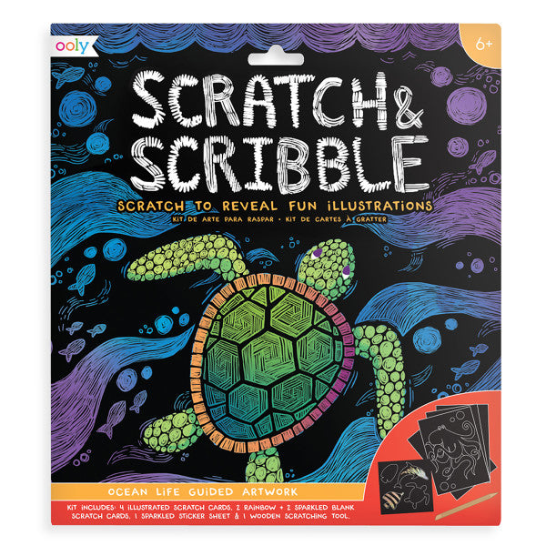 Ocean Life Scratch & Scribble Art Kits - Odd Nodd Art Supply