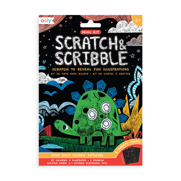 Mini Scratch & Scribble Dino Sets - Odd Nodd Art Supply