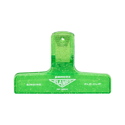 Clear Sparkle Green Plastic Clampy Binding Clip - Odd Nodd Art Supply