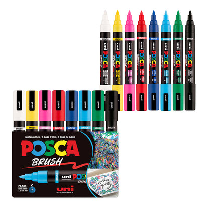 Brush POSCA Acrylic Paint Marker Sets - Odd Nodd Art Supply