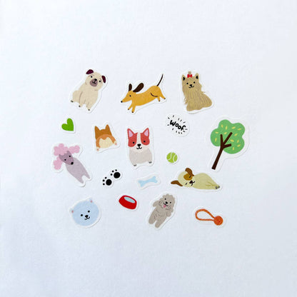Dogs Jumble Washi Stickers - Odd Nodd Art Supply