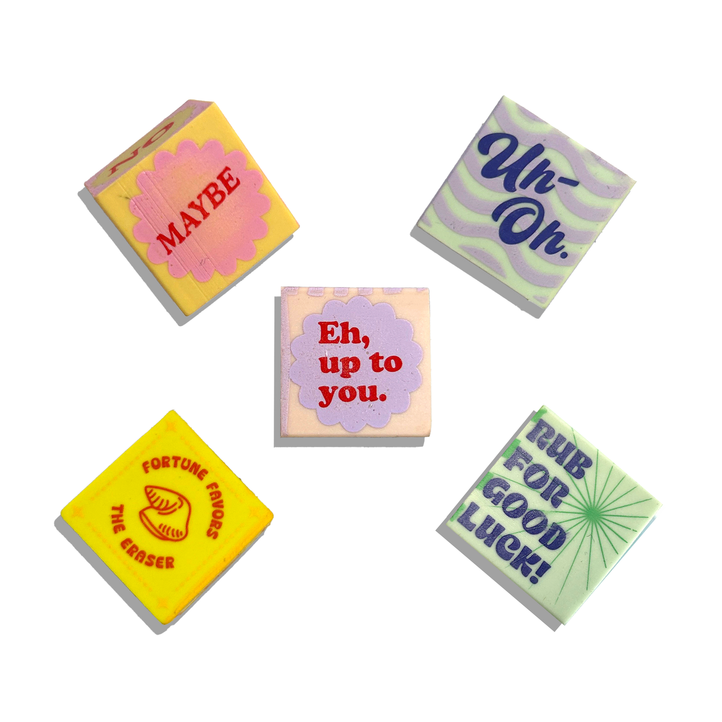 Feeling Lucky: Erasers (Set of 5) - Odd Nodd Art Supply