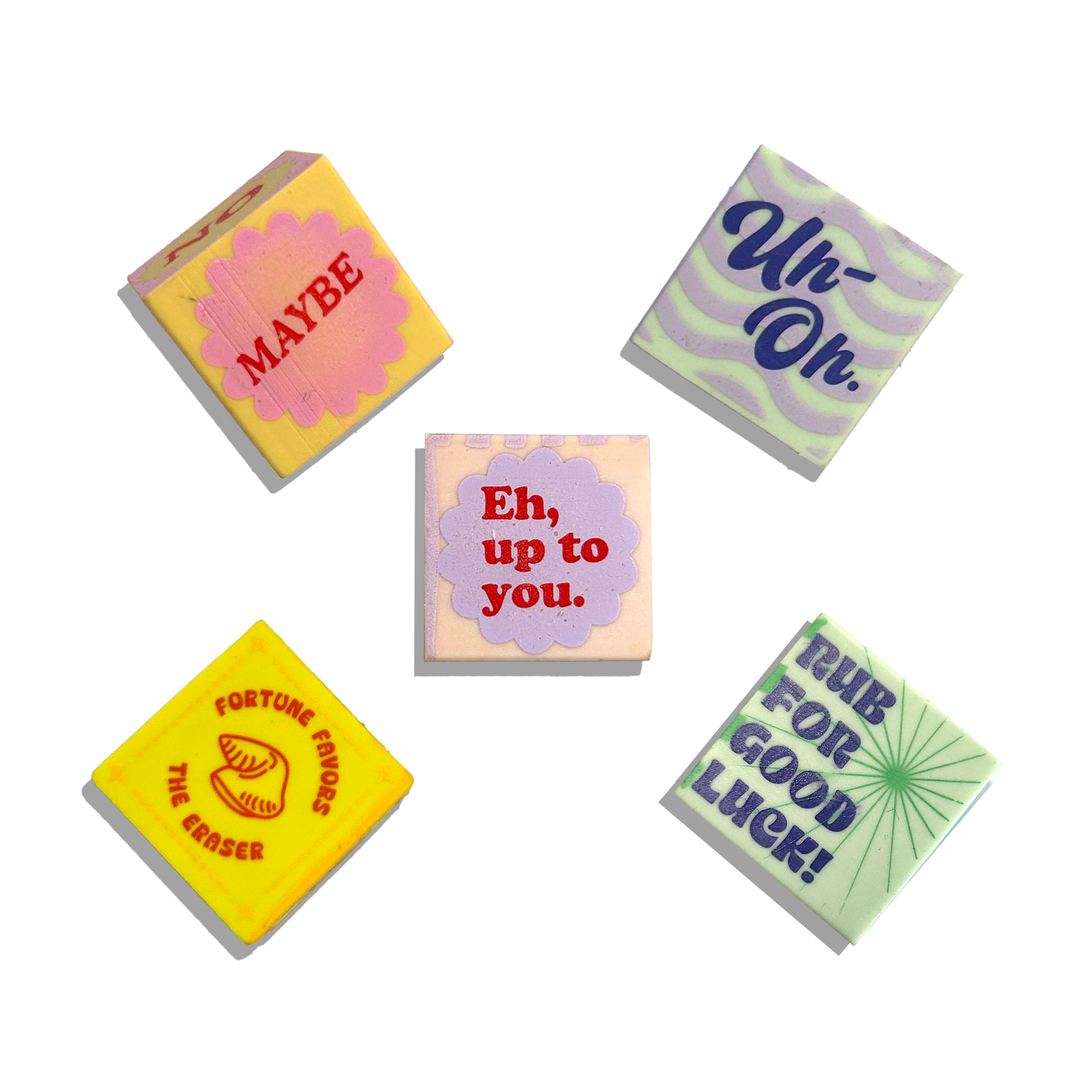 Feeling Lucky: Erasers (Set of 5) - Odd Nodd Art Supply