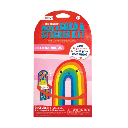 Hello Rainbows Tiny Tadas! Note Cards and Sticker Sets - Odd Nodd Art Supply
