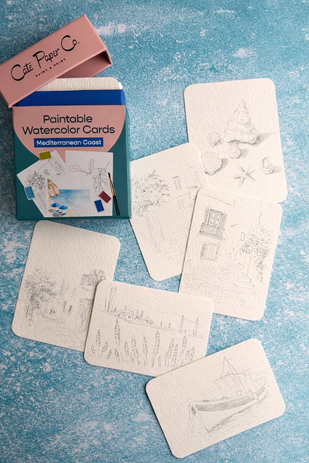 Paintable Watercolor Card Deck