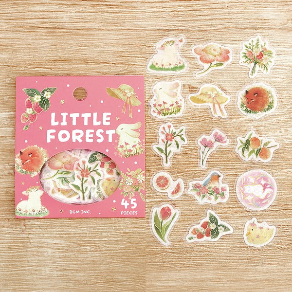 Pink LIttle Forest BGM Washi Sticker Packs - Odd Nodd Art Supply