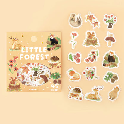 Yellow LIttle Forest BGM Washi Sticker Packs - Odd Nodd Art Supply