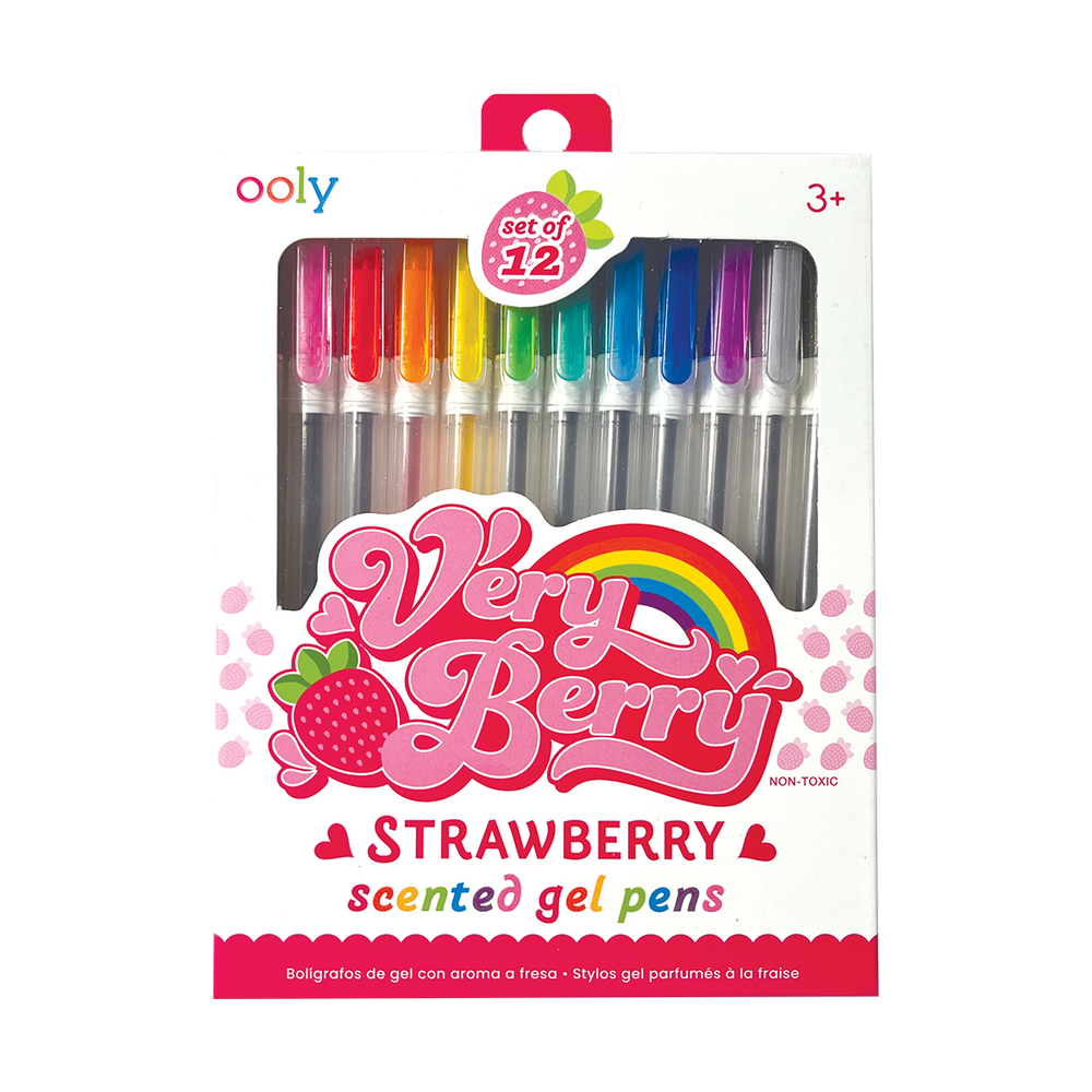 Very Berry Strawberry Scented Gel Pens - Odd Nodd Art Supply