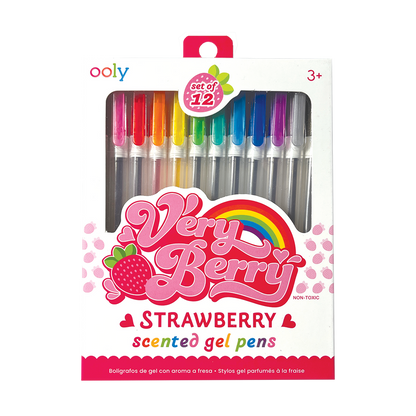 Very Berry Strawberry Scented Gel Pens - Odd Nodd Art Supply