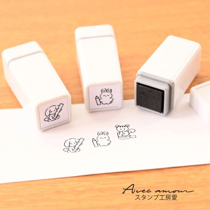 Cute Animals Sanby Mini Stamps Self-Inking - Odd Nodd Art Supply