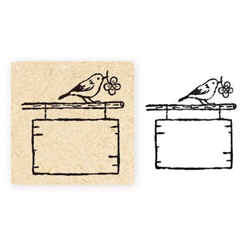 Cozyca Stamps Bird and Sign