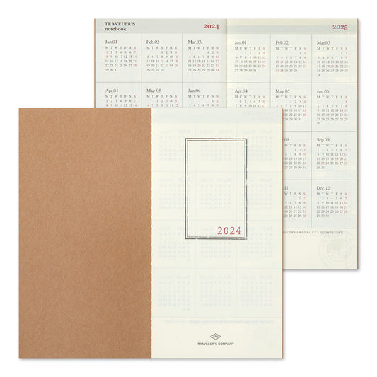2024 Monthly Traveler's Company 2024 Diary Refills Regular Size - Odd Nodd Art Supply