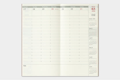 Weekly Vertical Traveler's Company 2025 Diary Refills Regular Size - Odd Nodd Art Supply