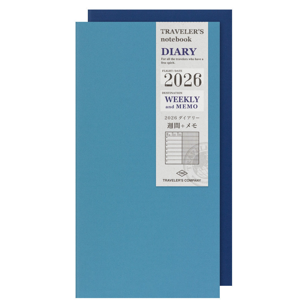 Weekly Memo Traveler's Company 2026 Diary Refills Regular Size - Odd Nodd Art Supply